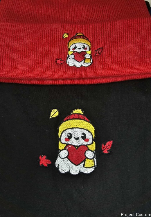 Jesienny Duszek - Czapka Beanie oraz Koszulka