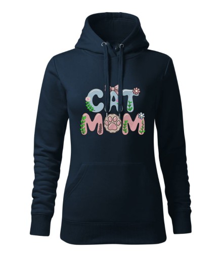Cat Mom z kokardką - Polo/Bluza/Polar/T-shirt z haftem