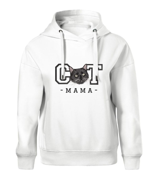 Cat Mama/ Cat Tata z podobizną Twojego kota - Polo/Bluza/Polar/T-shirt z haftem