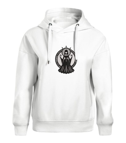 T-shirt Damski, Kolor Ciemny Granat, Haft Komputerowy, Kapłanka