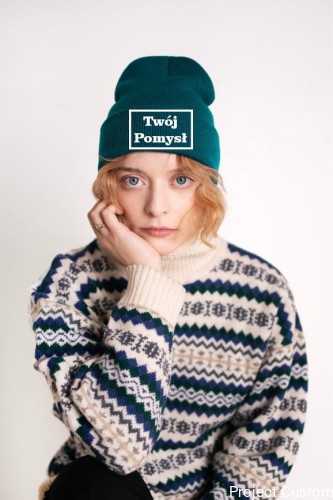 Czapka Beanie z haftem
