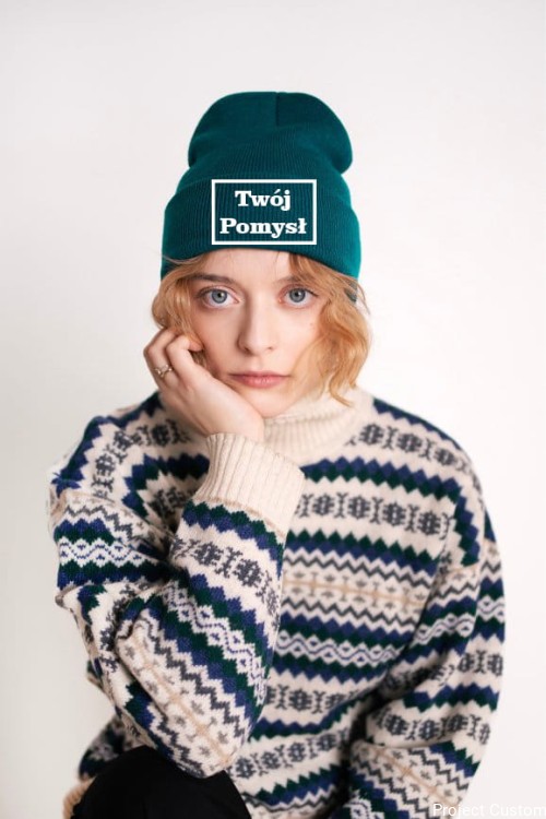 Czapka Beanie z haftem